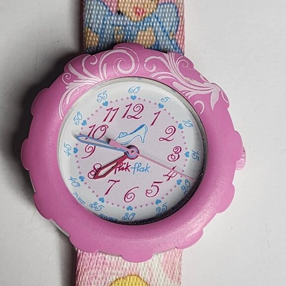 Flik Flak Disney Princess Cinderella Watch Swiss Pink Quartz Swatch 2011 - Picture 1 of 13
